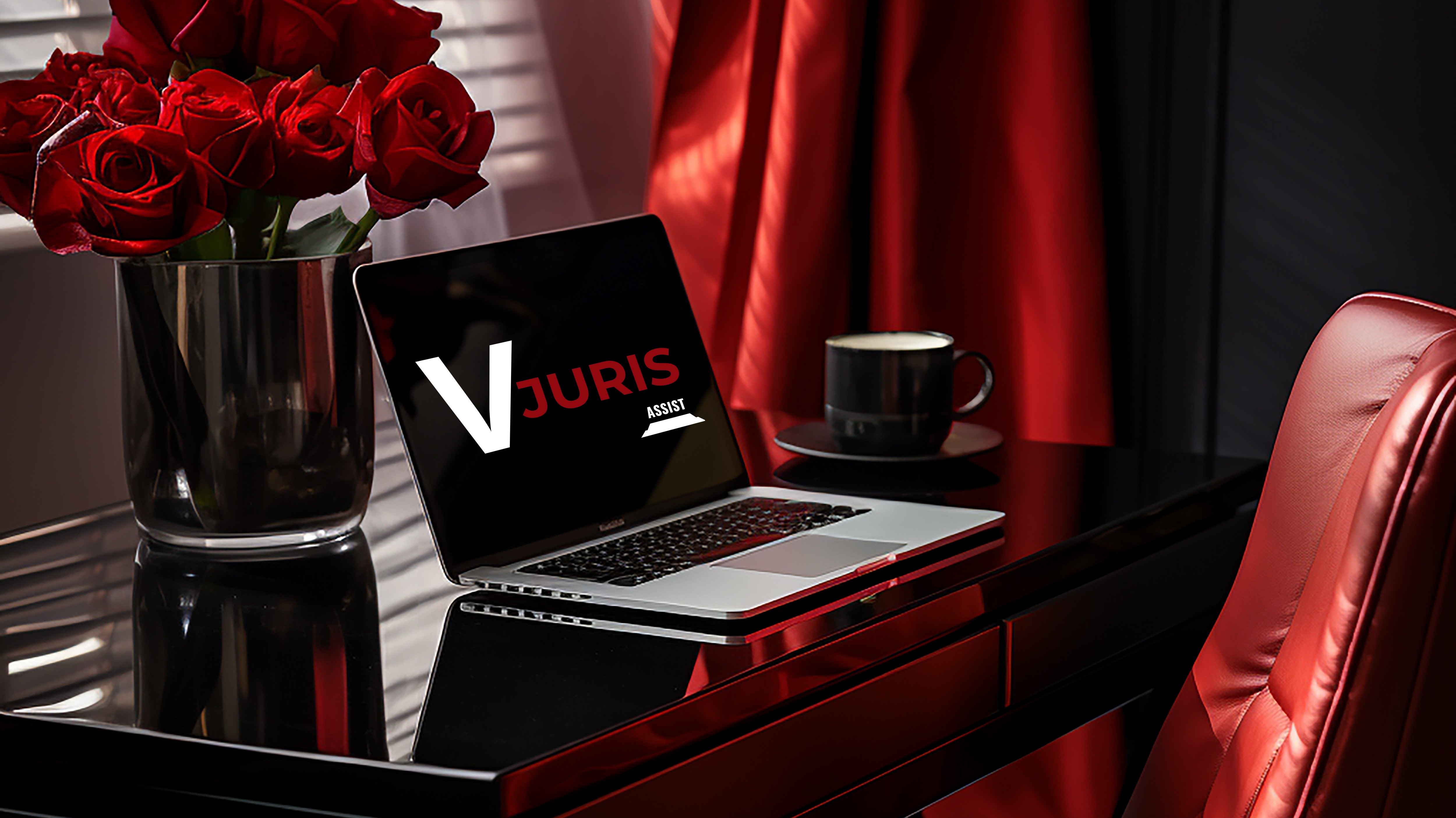 VJuris Assist Logo on Laptop
